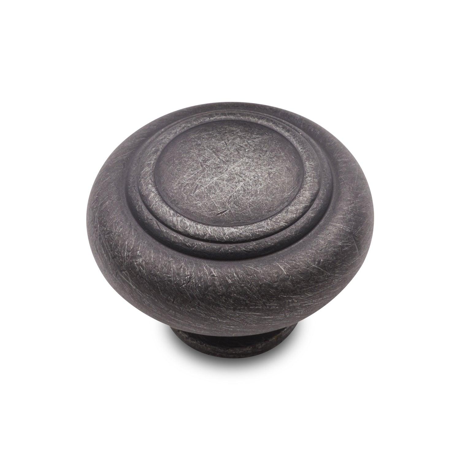 RK International - Decorative Ends - Double Ringed Cabinet Knob