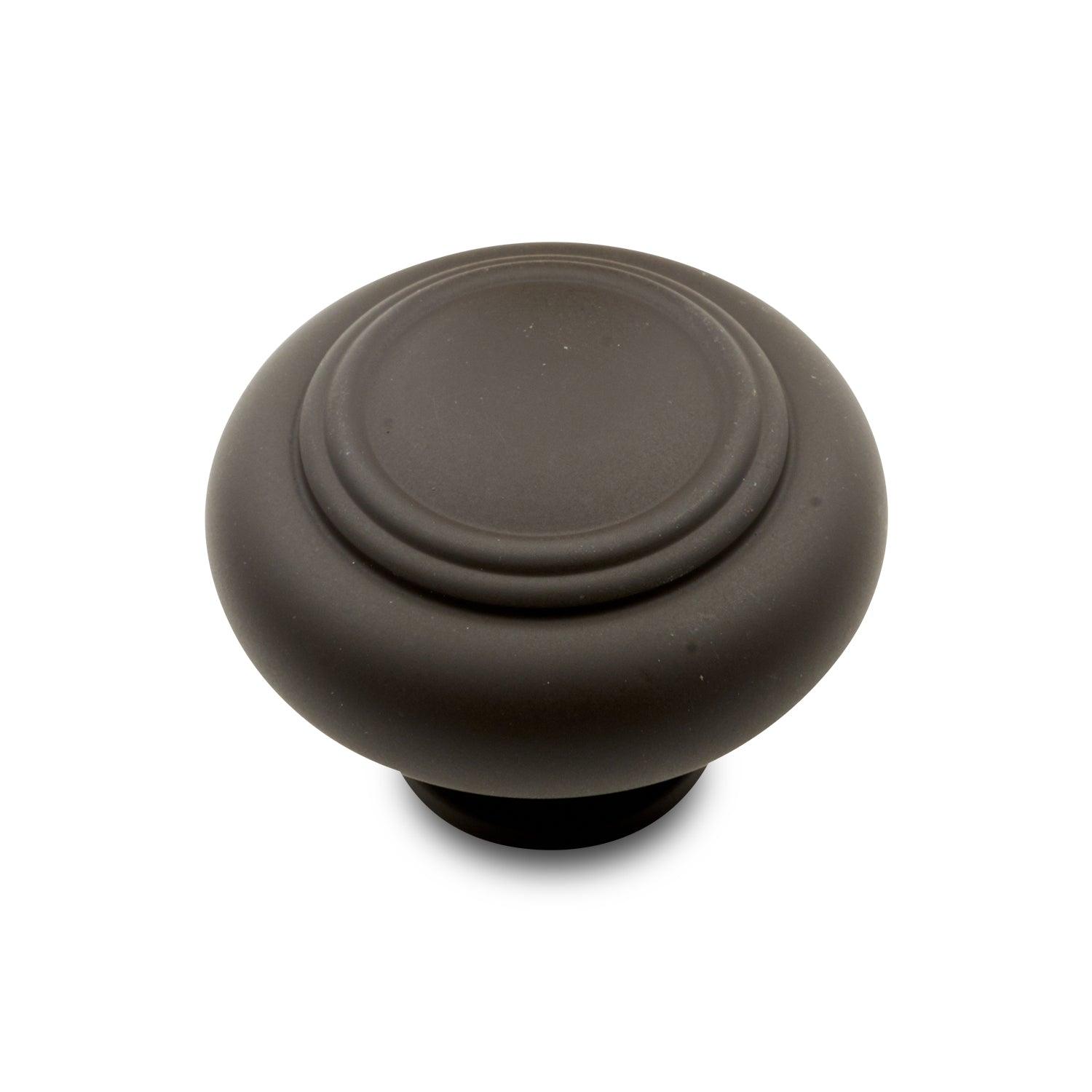 RK International - Decorative Ends - Double Ringed Cabinet Knob