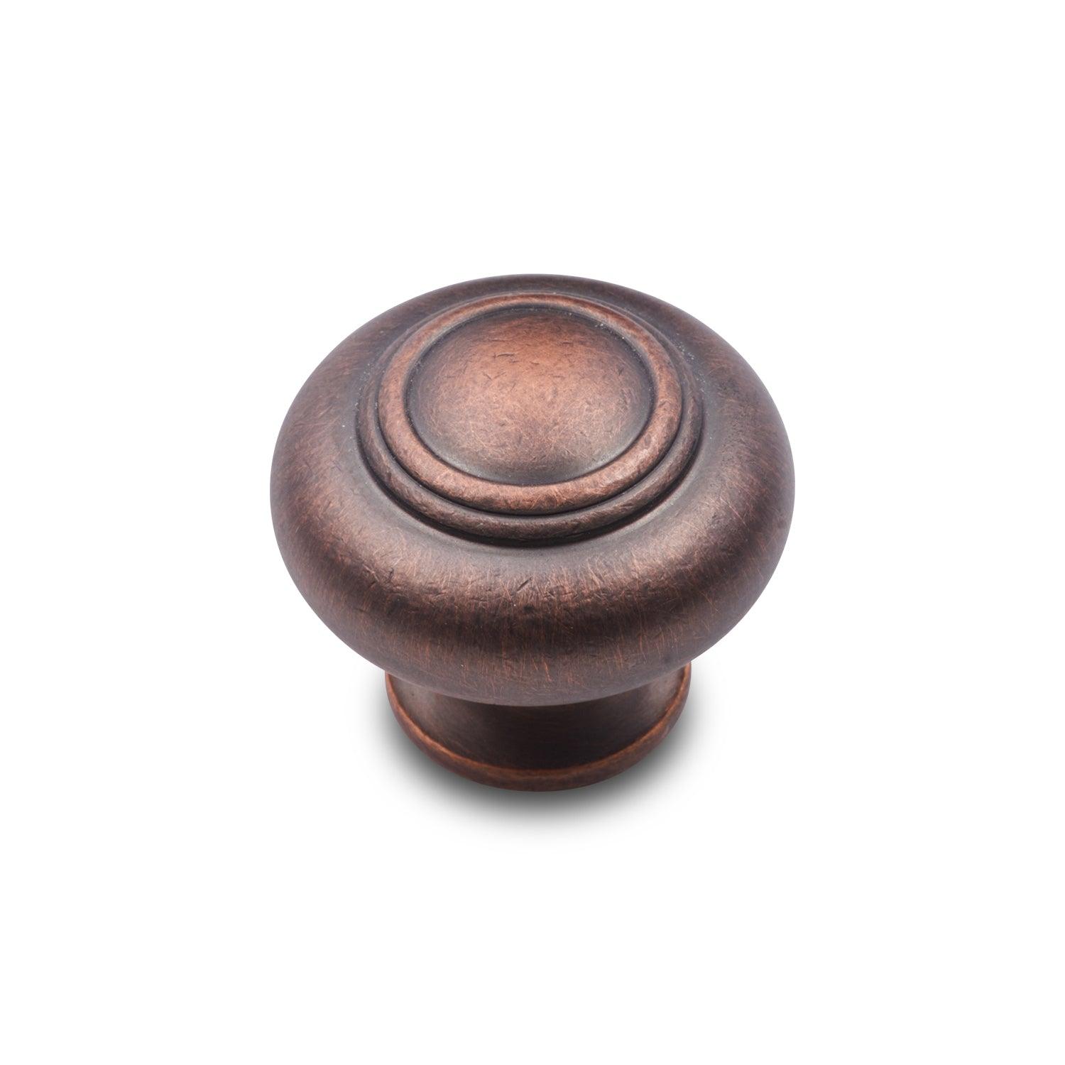 RK International - Decorative Ends - Double Ringed Cabinet Knob