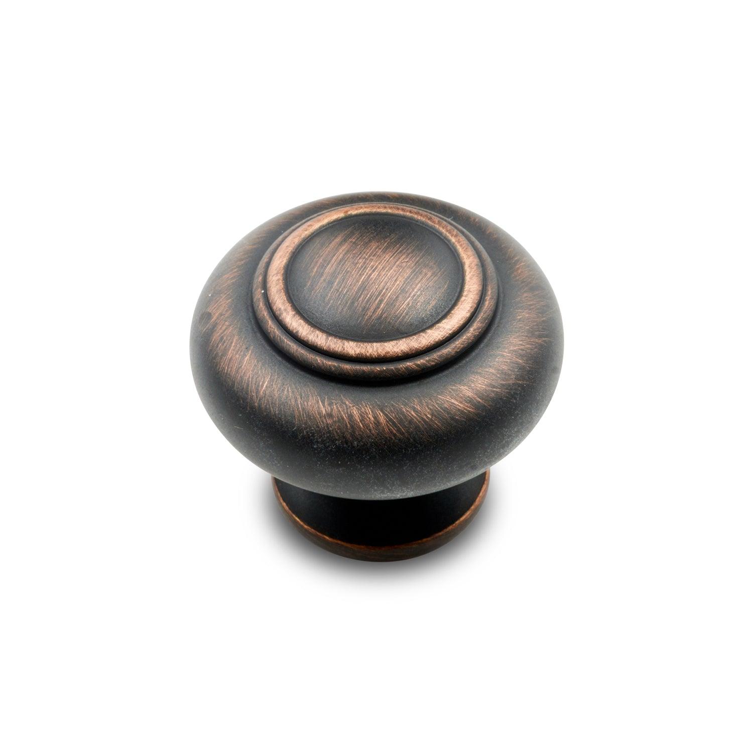 RK International - Decorative Ends - Double Ringed Cabinet Knob