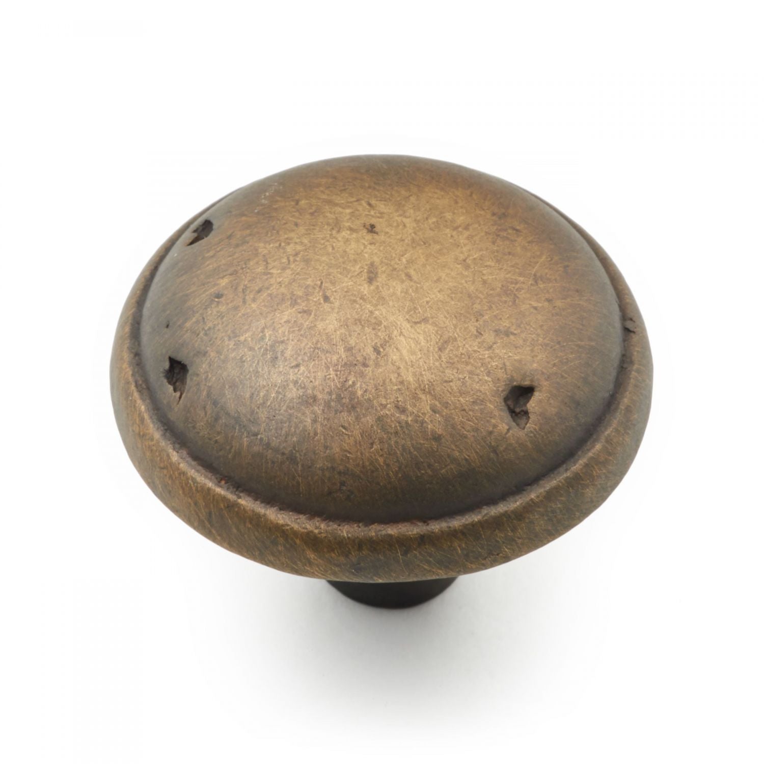 RK International - Distressed & Rustic - Mushroom Knob with Ring Edge