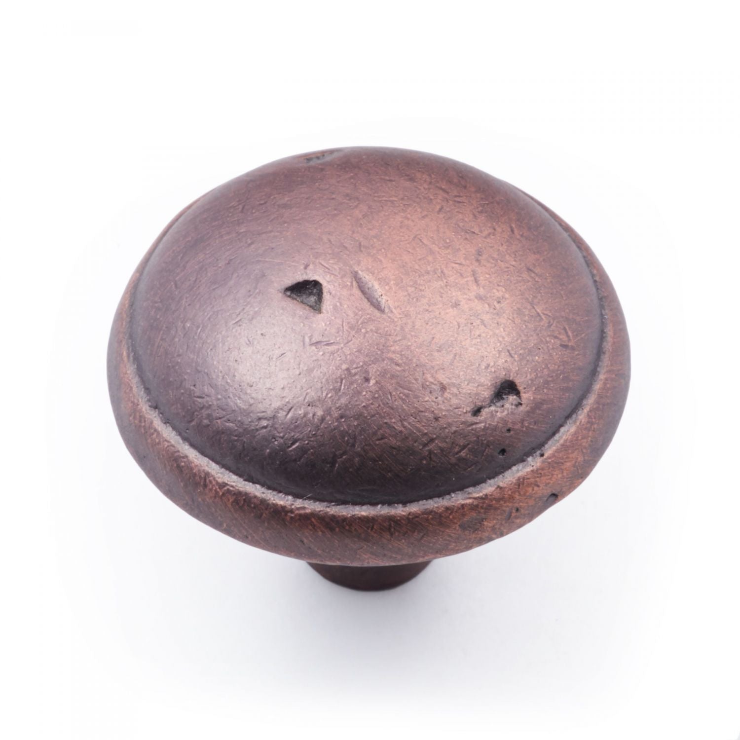 RK International - Distressed & Rustic - Mushroom Knob with Ring Edge
