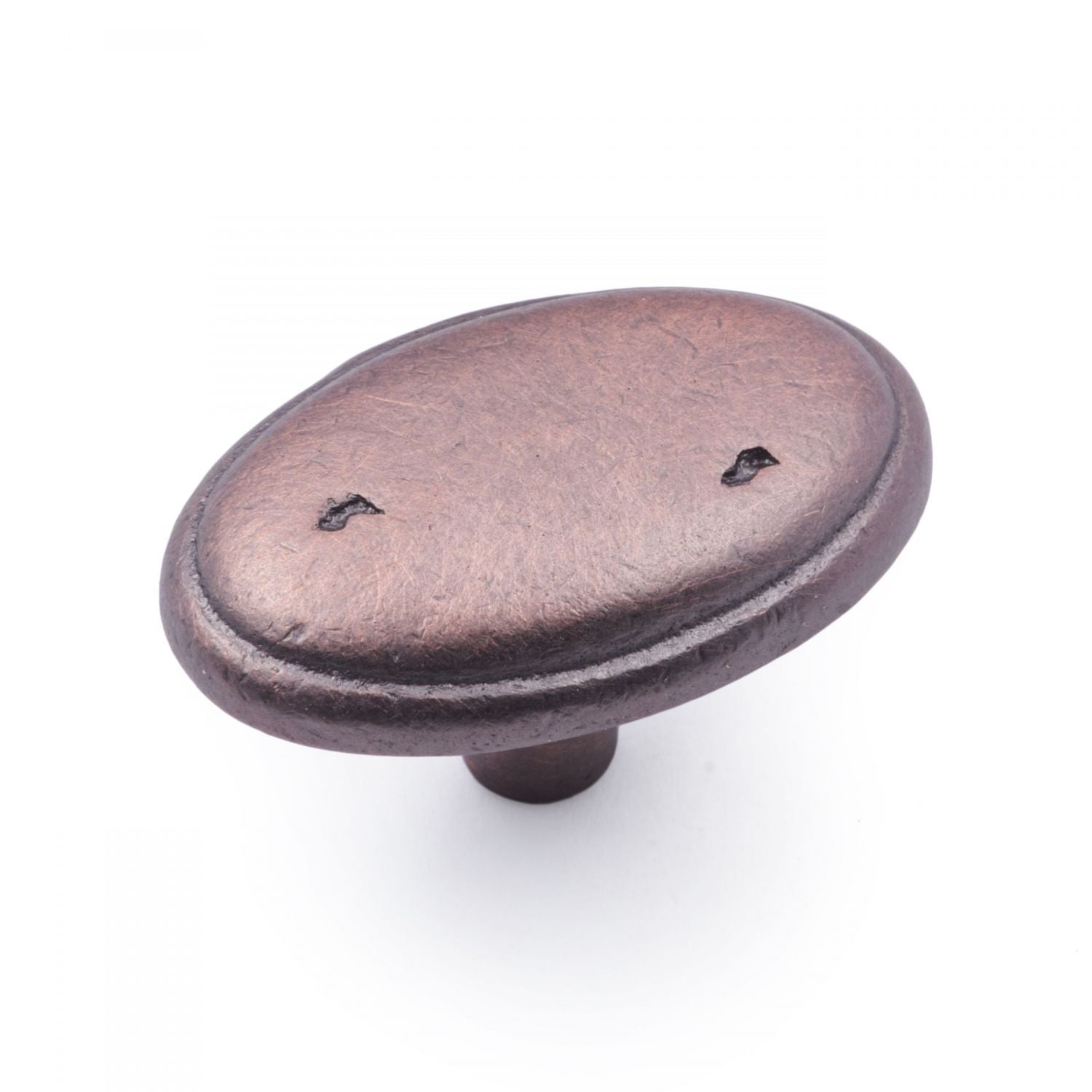 RK International - Distressed & Rustic - Oval Knob with Ring Edge
