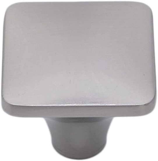 RK International - Satin Nickel & Polished Chrome - Square Cabinet Knob