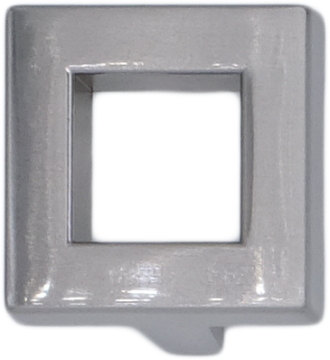 RK International - Satin Nickel & Polished Chrome - Open Square Knob Cabinet Knob
