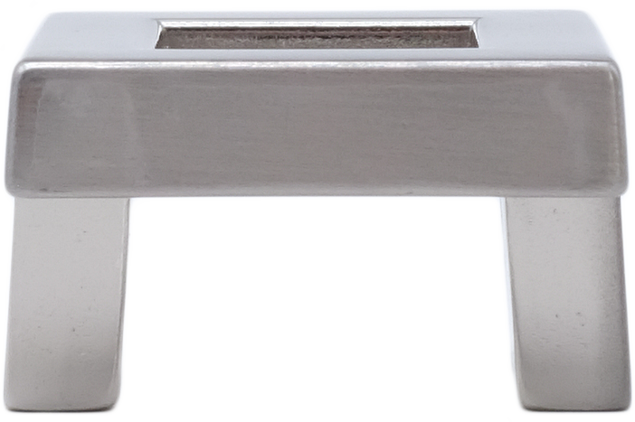 RK International - Satin Nickel & Polished Chrome - Open Square Knob Cabinet Knob