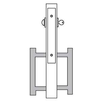 Accurate - Vertical Rod Sets - 9500VR Flush Pull Trim Concealed Fastener (Classroom Deadlock)