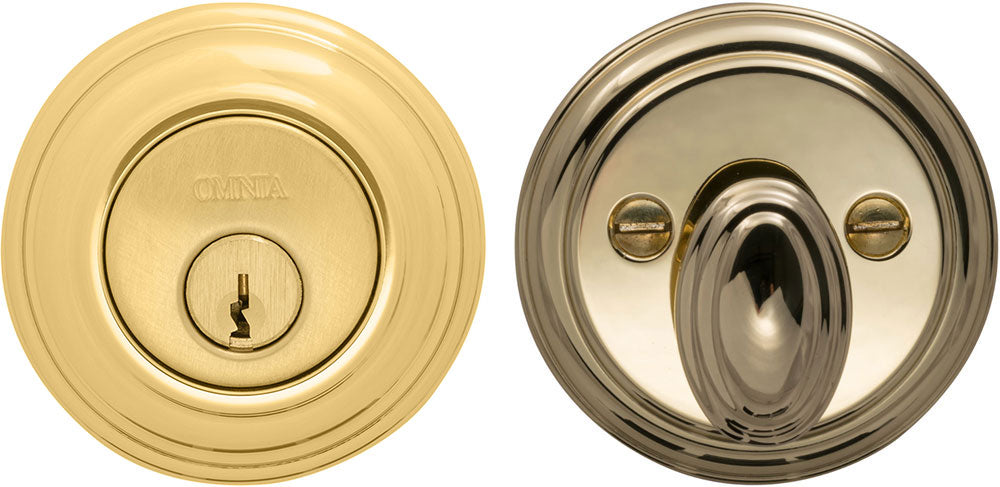 Omnia COLDB Solid Brass Auxiliary Deadbolt Kit