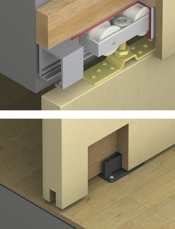 Hafele HAWA Junior 160/A Sliding Door Hardware Set (Track NOT Included)