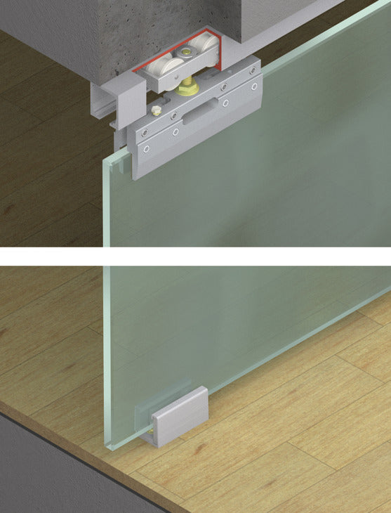 Hafele HAWA Junior 40/GS Sliding Door Hardware Set (Track NOT Included)