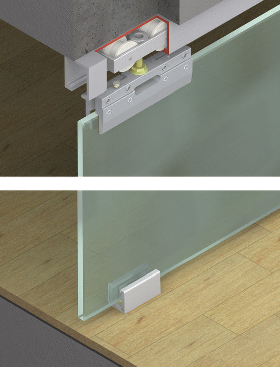 Hafele HAWA Junior 80/GS Sliding Door Hardware Set (Track NOT Included)