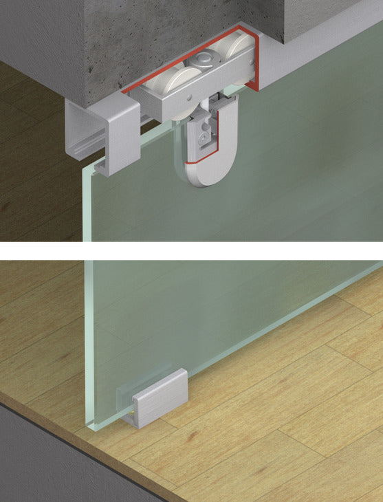 Hafele HAWA Junior 120/GP Sliding Door Hardware Set (Track NOT Included)