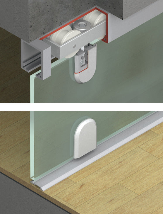 Hafele HAWA Junior 160/GP Sliding Door Hardware Set (Track NOT Included)