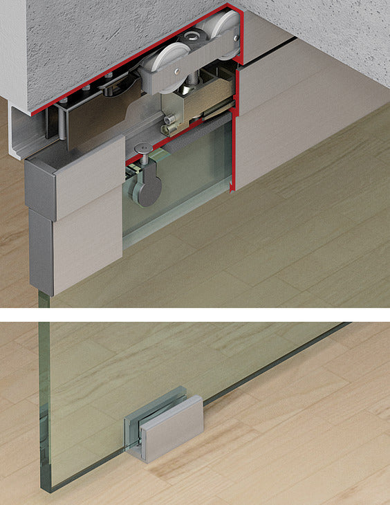 Hafele HAWA Junior 120/G Sliding Door Hardware Set (Track NOT Included)