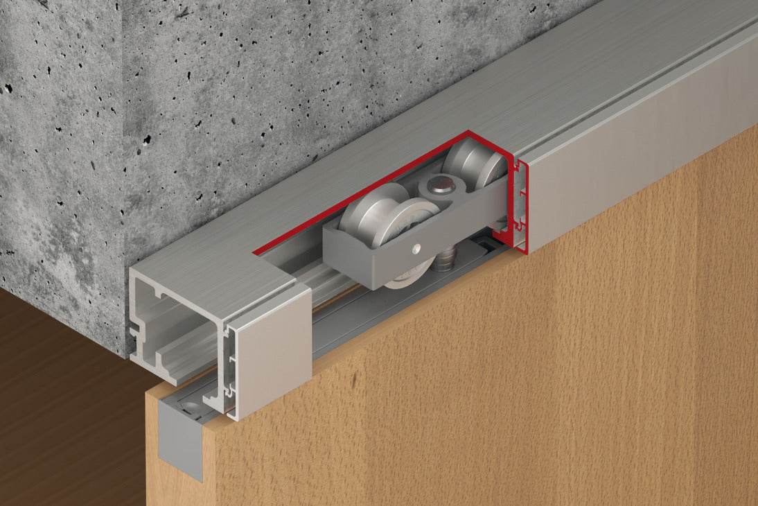 Hafele HAWA Junior 80/B (mod.) Sliding Door Hardware Set (Track NOT Included)