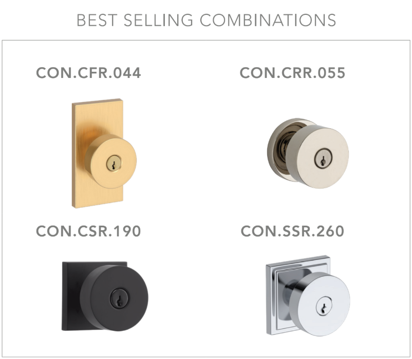 Baldwin - Reserve Collection - Keyed Knobs - Contemporary Door Knob (Entry)