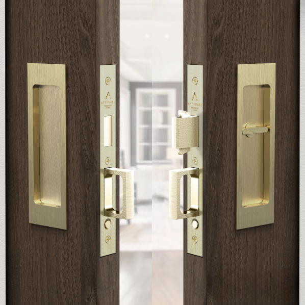 Accurate - Pocket Door Sets - Concealed Fastener Double Door (Privacy w/ Indicator)
