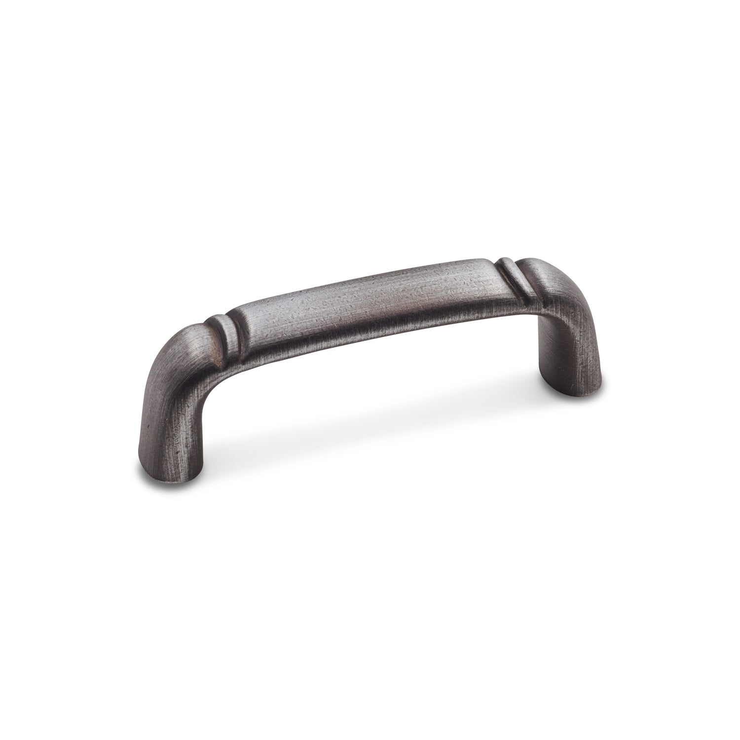 RK International - Bent Rectangle - Smooth 3" Cabinet Pull with Curved Lines @ End