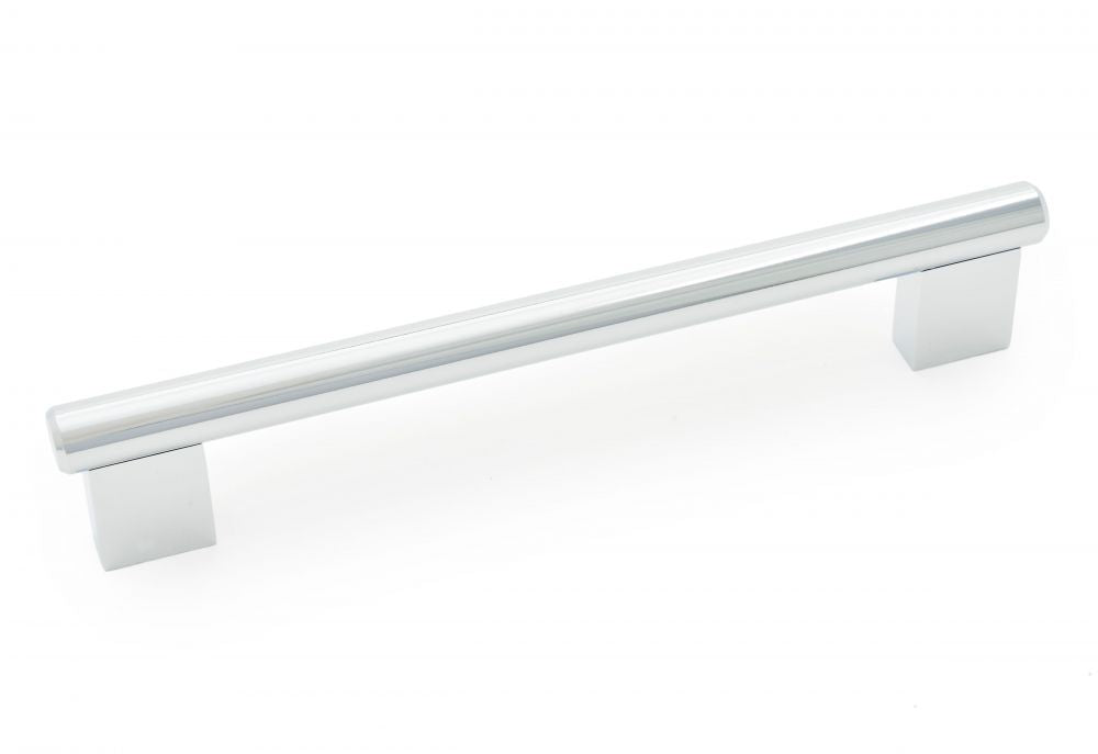 RK International - Satin Nickel & Polished Chrome - Box Ends Bar Cabinet Pull