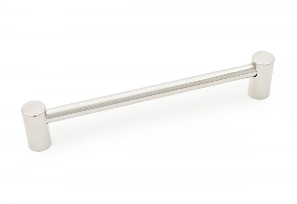 RK International - Satin Nickel & Polished Chrome - Post Ends Bar Cabinet Pull