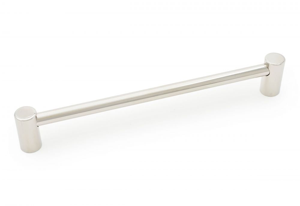 RK International - Satin Nickel & Polished Chrome - Post Ends Bar Cabinet Pull
