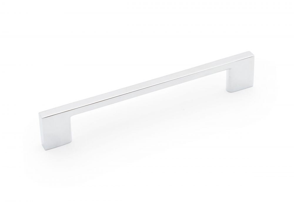 RK International - Satin Nickel & Polished Chrome - Square Box Rail Bar Cabinet Pull