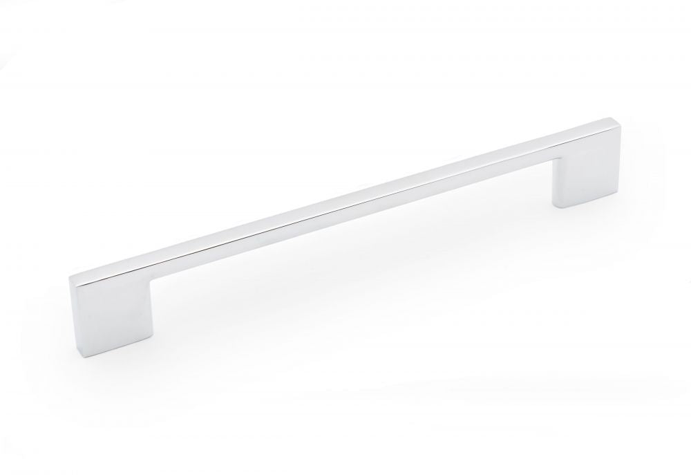 RK International - Satin Nickel & Polished Chrome - Square Box Rail Bar Cabinet Pull