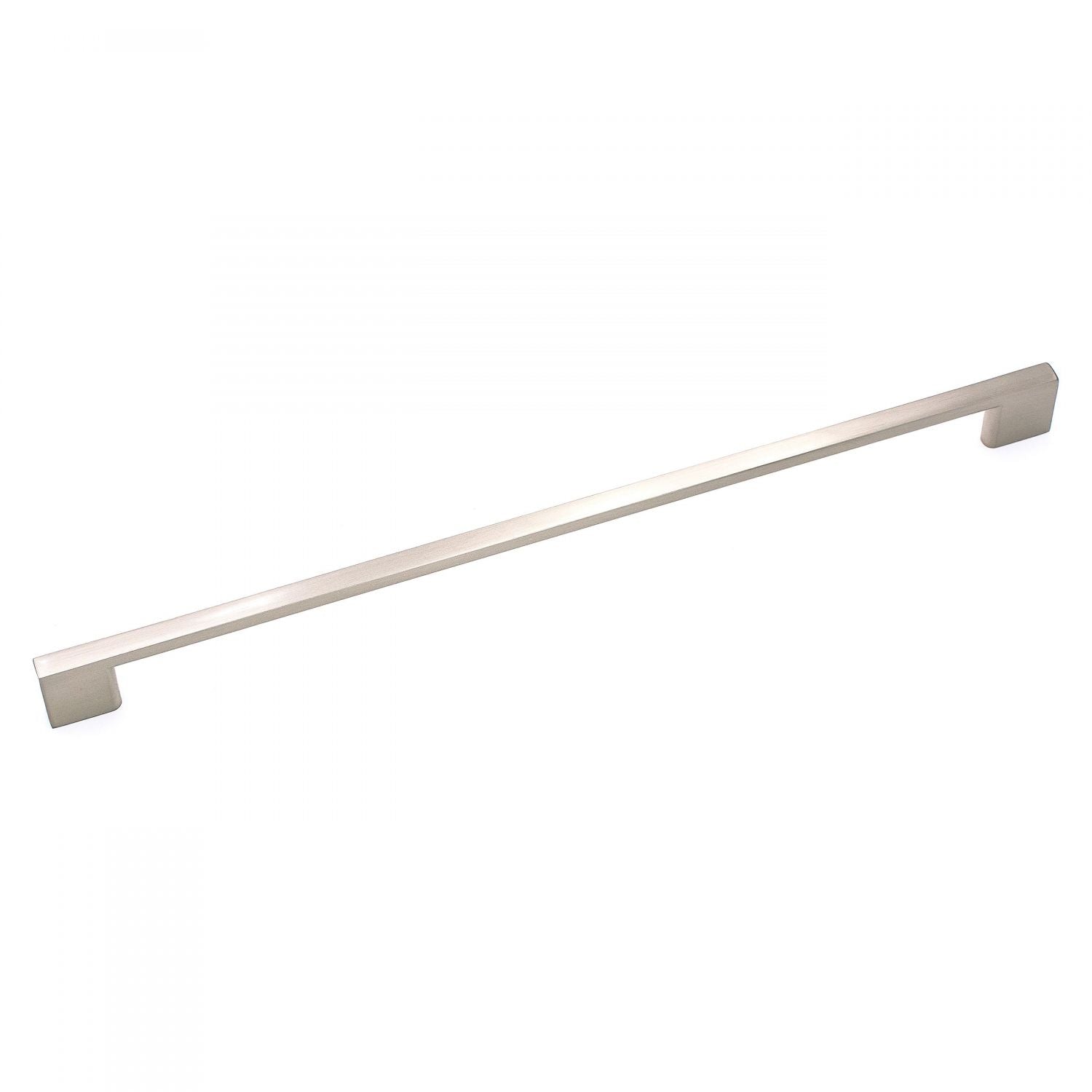 RK International - Satin Nickel & Polished Chrome - Square Box Rail Bar Cabinet Pull