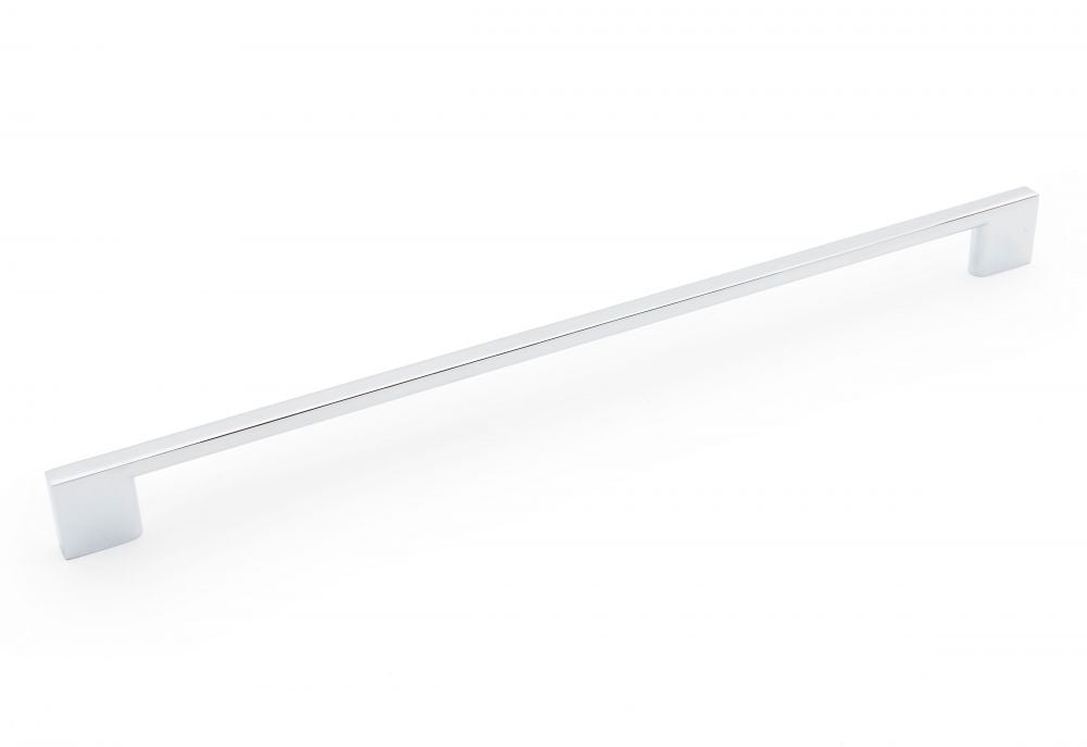 RK International - Satin Nickel & Polished Chrome - Square Box Rail Bar Cabinet Pull