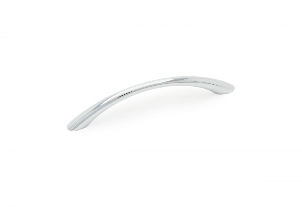 RK International - Satin Nickel & Polished Chrome - Curved Cabinet Pull
