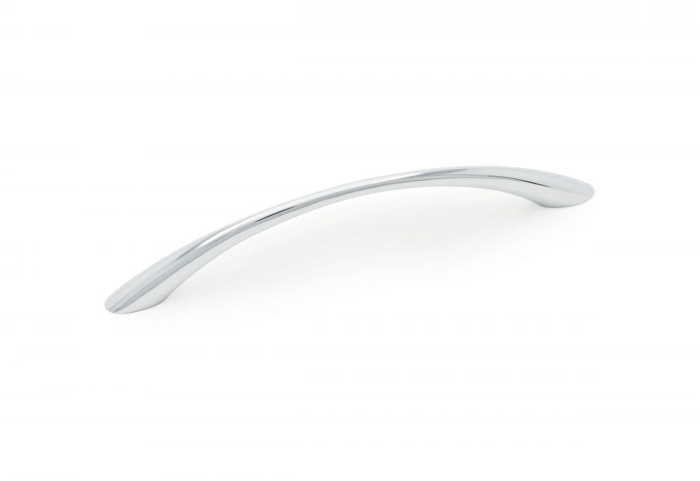 RK International - Satin Nickel & Polished Chrome - Curved Cabinet Pull