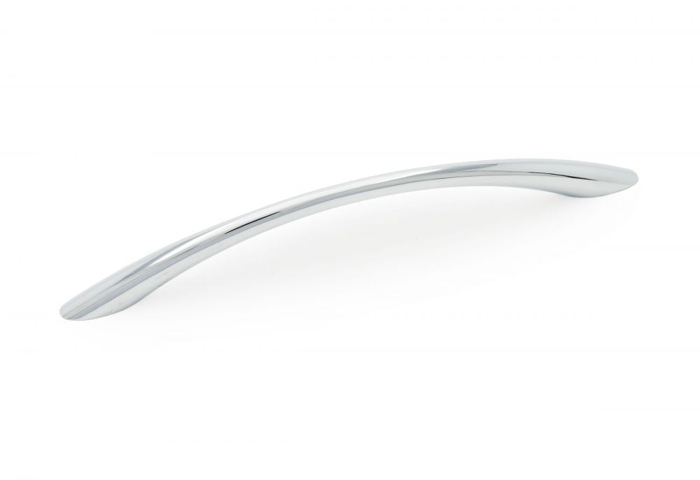 RK International - Satin Nickel & Polished Chrome - Curved Cabinet Pull