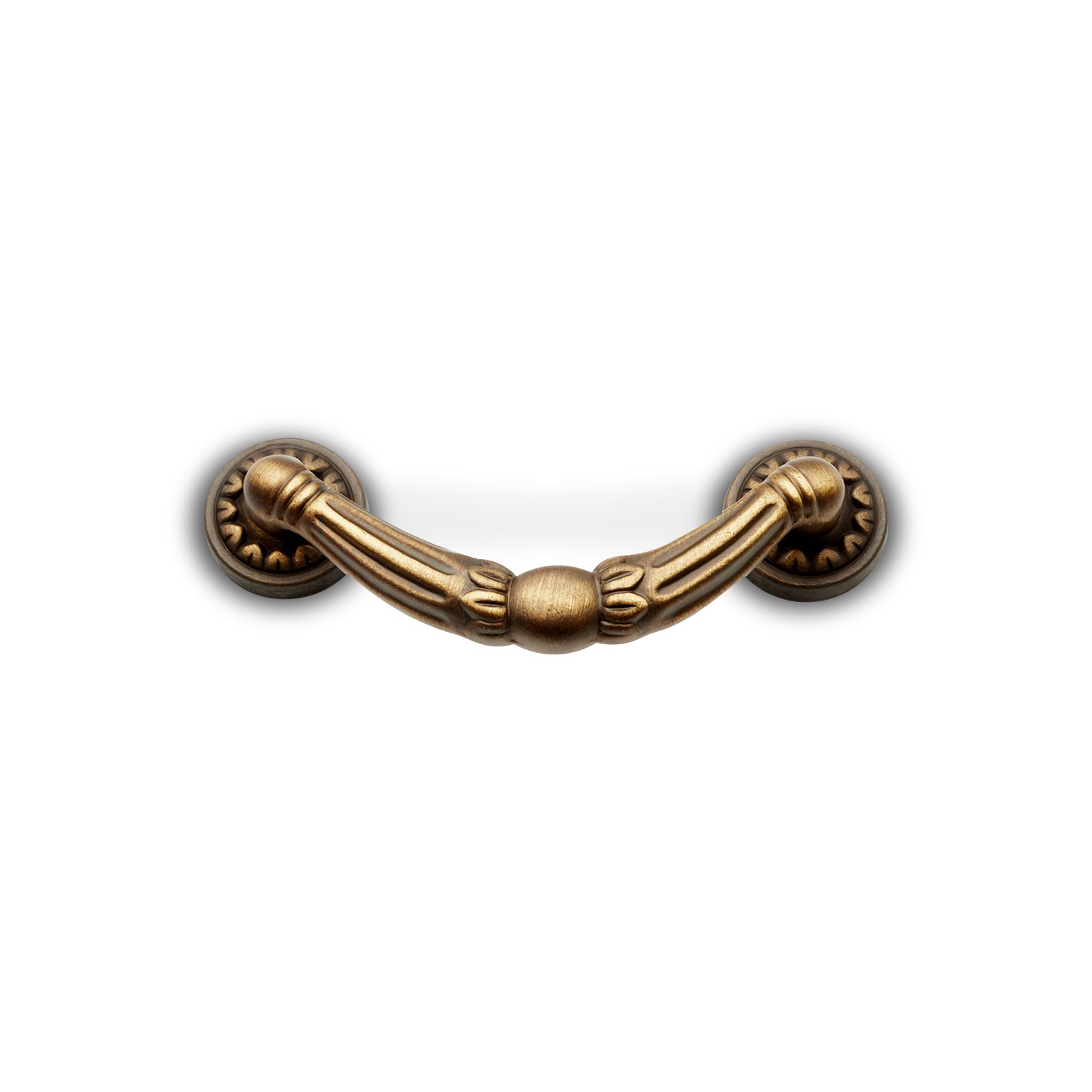 RK International - Miscellaneous Pulls - Ornate Drop Cabinet Pull with Petal Bases
