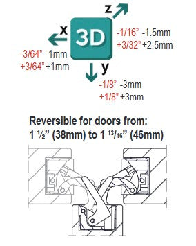 Cal-Royal CR3D62 Invisible Hinge