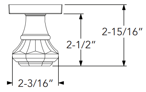 Baldwin - Reserve Collection - Interior Knobs - Crystal Door Knob (Half Dummy)