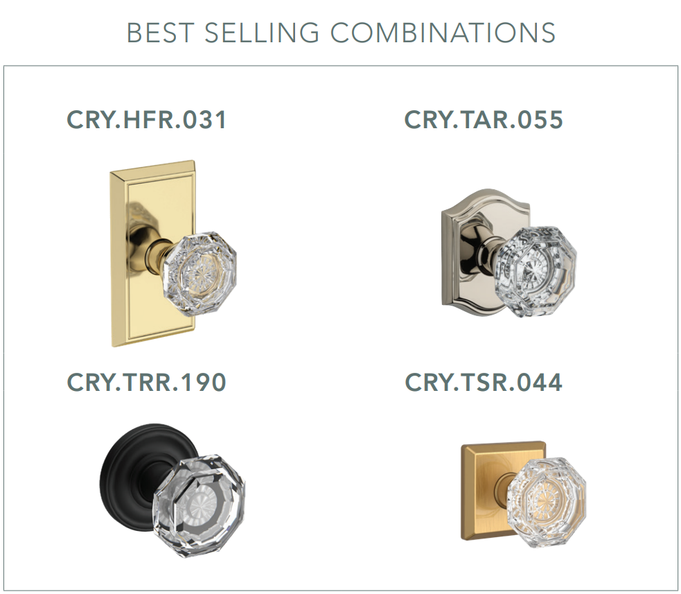 Baldwin - Reserve Collection - Interior Knobs - Crystal Door Knob (Full Dummy)