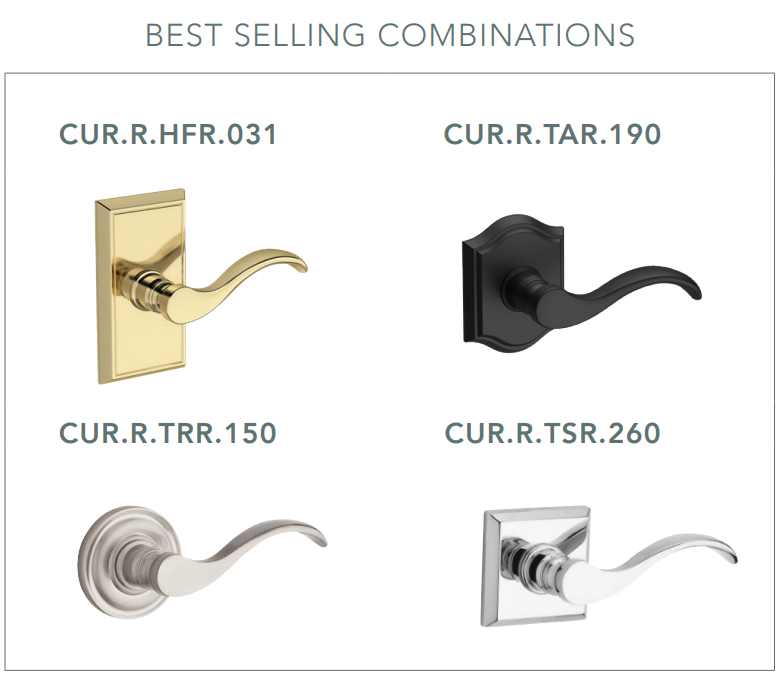 Baldwin - Reserve Collection - Interior Levers - Curve Door Lever (Full Dummy)
