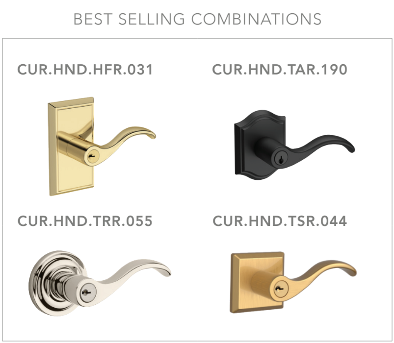 Baldwin - Reserve Collection - Keyed Levers - Curve Door Lever (Entry)