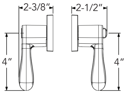Baldwin - Reserve Collection - Keyed Levers - Curve Door Lever (Entry)