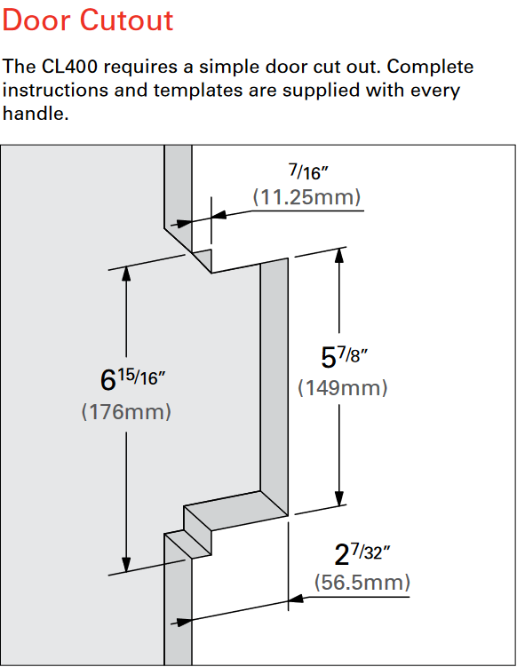 Cavity Sliders - CaviLock CL400 - Magnetic Bi-Parting Pocket Door Pull Handle