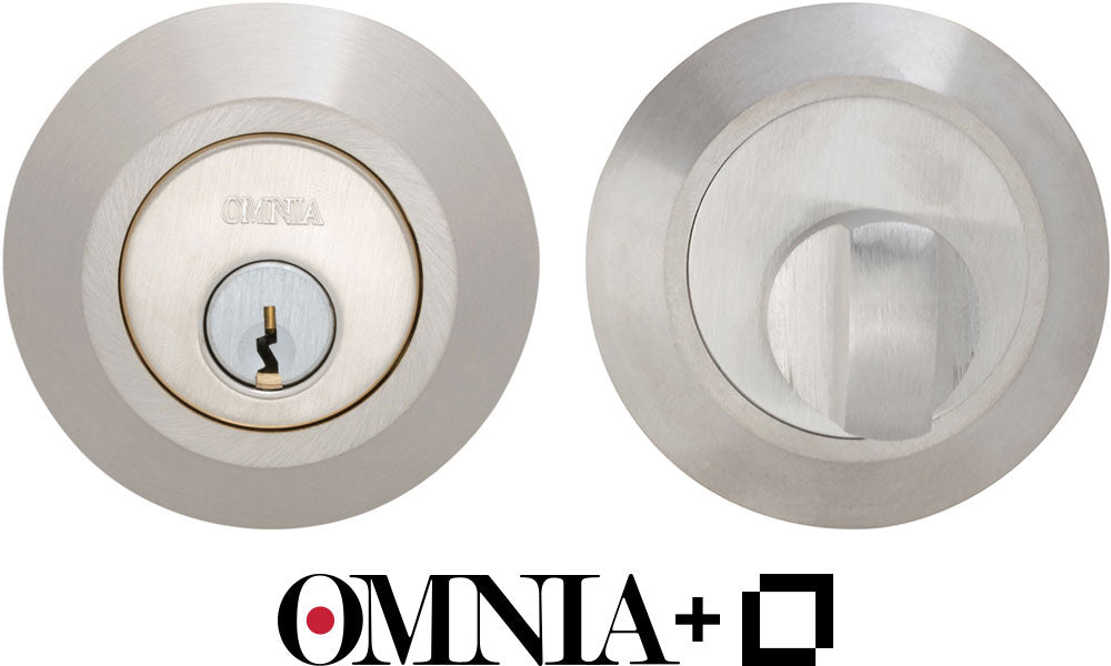 Omnia Modern Stainless Steel Keyless Auxiliary Deadbolt Kit powered by Level
