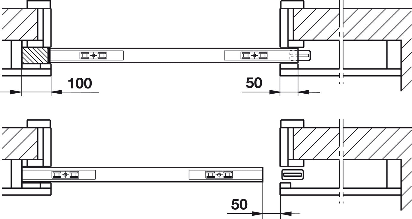 Hafele HAWA Assembly Wedge, for Doors Running in the Ceiling