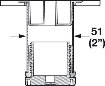 Hafele Leveler Adjustable Foot, TAG Omni Track (Per)