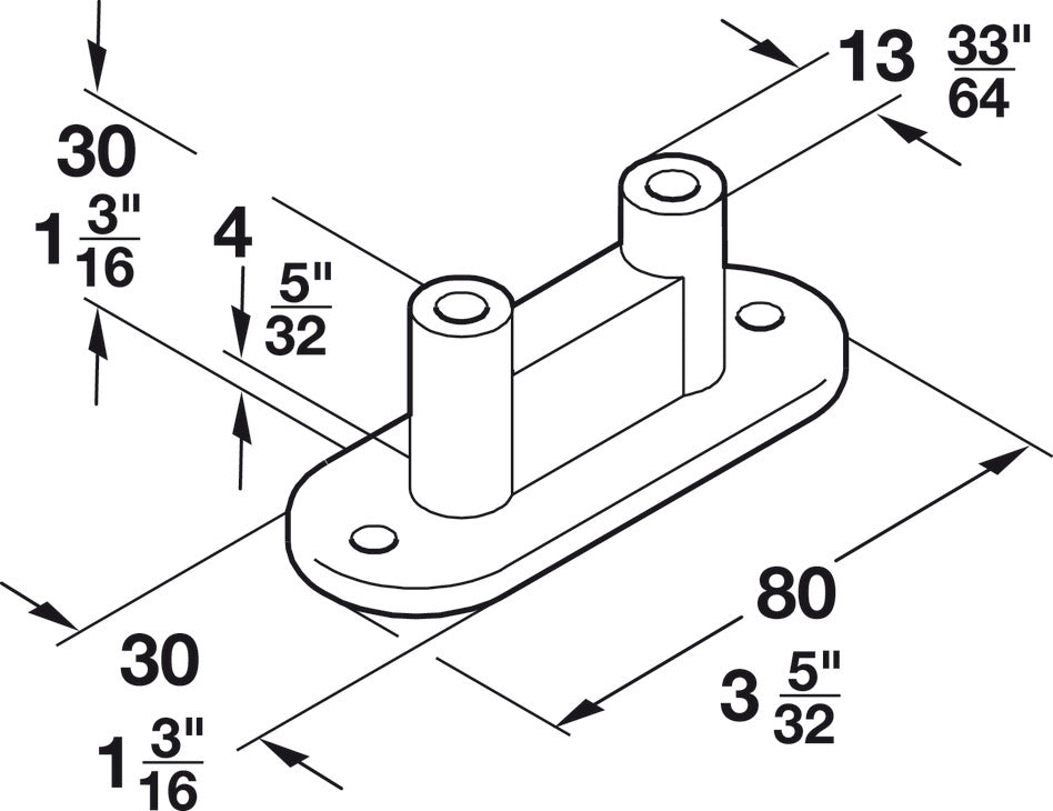 Hafele HAWA Junior 80/M Sliding Door Hardware Set (Track NOT Included)