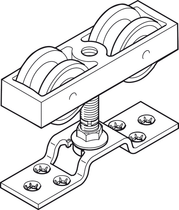 Hafele HAWA Junior 120/A Sliding Door Hardware Set (Track NOT Included)