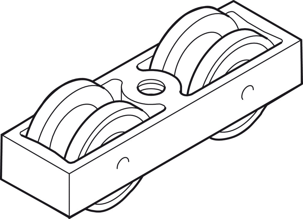 Hafele HAWA Junior 120/B Sliding Door Hardware Set (Track NOT Included)