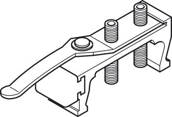 Hafele HAWA Junior 80/Inox, Track Stopper with Adjustable Retention Inox-Type Nylon