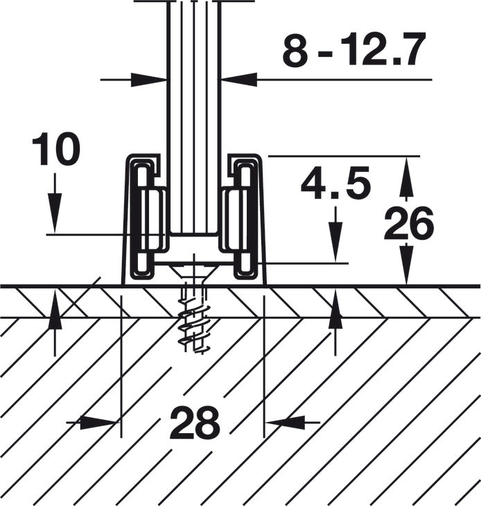 Hafele HAWA Junior 40/GP Sliding Door Hardware Set (Track NOT Included)