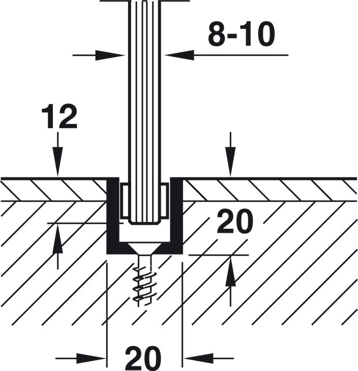 Hafele HAWA Junior 120/GP Sliding Door Hardware Set (Track NOT Included)