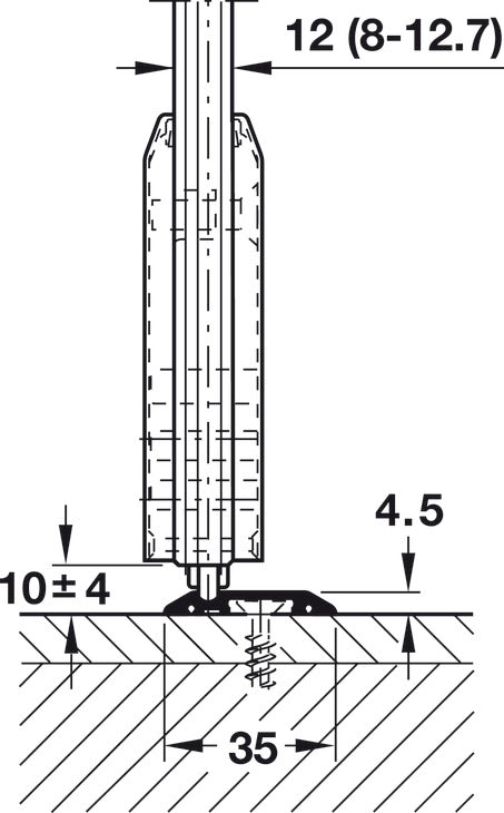 Hafele HAWA Junior 120/GP Sliding Door Hardware Set (Track NOT Included)